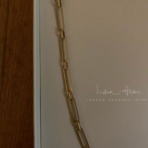 NWT India Hicks long rectangular chain necklace